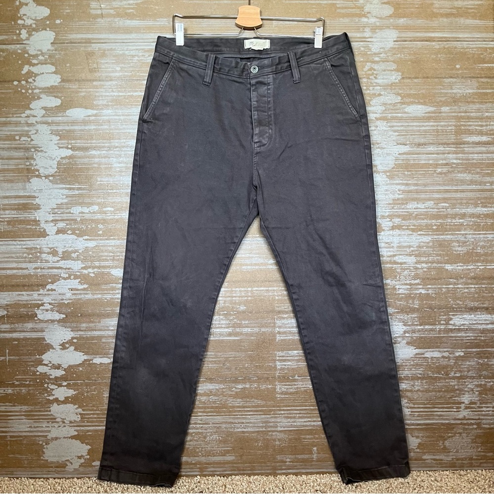 Madewell Slim Brushed Chino Pants Gray Classic Mens 36